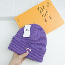 Load image into Gallery viewer, Warm Winter Knit Beanie Hats Autumn and Winter Hat Inverted Triangle Fashion Brand Casual Ear Protection Unisex
