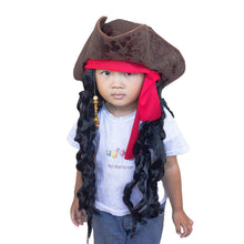 Lade das Bild in den Galerie-Viewer, Halloween Xmas Christmas Gifts Decoration Headwear Captain Pirate Hat Wig Adult
