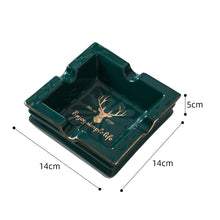 Lade das Bild in den Galerie-Viewer, Ashtray Ceramic Decorative Ash Tray Creative Household  Square  Cigar  Ceramic Ashtray
