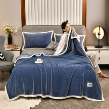 Load image into Gallery viewer, Coral Fleece Multi-Functional Blanket Plain Milk Fiber Single Double Nap Blanket Flannel
