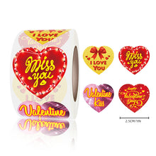 Load image into Gallery viewer, 2x500pcs Christmas Xmas Happy Valentine&#39;s Day Valentine&#39;s Day Gift Stickers tape
