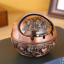 Lade das Bild in den Galerie-Viewer, Ashtray Personalized Trendy Home Living Room Prevent Fly Ash Style Sealed Imitation Pure Copper Ashtray
