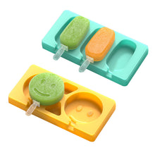 Lade das Bild in den Galerie-Viewer, 2 Color with Lid Ice Cream Silicone Mold Classic DIY Making Ice-Cream Mould
