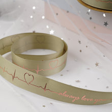 Lade das Bild in den Galerie-Viewer, 2 Rolls Christmas Packing Materials 14 Colors 2.5cm*45M Thread Ribbon Heartbeat ECG Flowers Gift Ribbon
