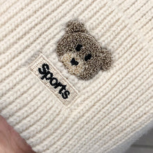 Load image into Gallery viewer, Warm Winter Knit Beanie Hats Autumn and Winter Bear Embroidery Wool Women Street Warm Ear Protection Male Unisex
