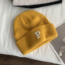 Lade das Bild in den Galerie-Viewer, Warm Winter Knit Beanie Hats Letter Wool Women Autumn And Winter Korean Style Ins Tide Warm All-Matching Unisex
