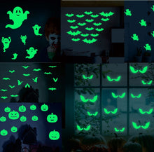 Lade das Bild in den Galerie-Viewer, 2PCs Halloween Glow Sticker Vampire Bat Witch Pumpkin
