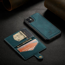 Load image into Gallery viewer, Removable Card Holder Wireless Charging Leather Phone Case for iPhone 13 Mini/Pro/Pro Max
