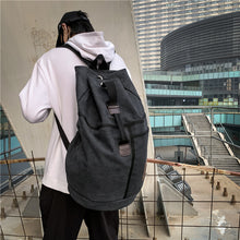 Lade das Bild in den Galerie-Viewer, Backpack travel Men Women Outdoor Travel Sports Water Bucket  Trend Canvas School shoulder bag
