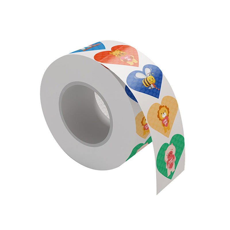 2x500pcs Christmas Xmas Love Cartoon Valentine's Day Valentine's Day Stickers tape