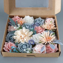 Load image into Gallery viewer, Pink Blue Flower Box Valentine's Day DIY Hand Holding Artifical Flower Home Decoration Wedding Bouquet

