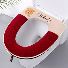 Load image into Gallery viewer, 3pcs Toilet Seat Cushion Household Extra Thick B Hle Plush Four Seasons
