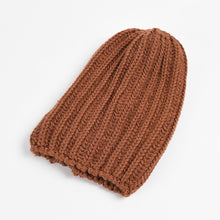 Lade das Bild in den Galerie-Viewer, Warm Winter Knit Beanie Hats Women's Autumn and Winter New Coarse Yarn Solid Color Casual All-Matching Unisex
