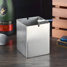 Load image into Gallery viewer, Ashtray KTV Stainless Steel Oversized  Simple Anti-Gray Fly Windproof Commercial Lettering Ashtray
