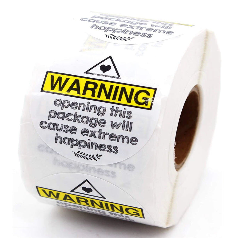 2x500pcs Christmas Xmas 3. 8cm round Attention Surprise Thanks Warning Sticker Label tape