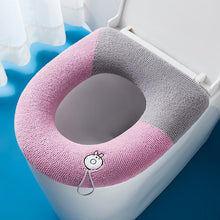 Load image into Gallery viewer, 3pcs Toilet Seat Cover Pads Thicker    Zipper Cushion Knitted Ring O-Ring Universal
