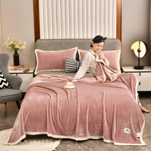 Load image into Gallery viewer, Coral Fleece Multi-Functional Blanket Plain Milk Fiber Single Double Nap Blanket Flannel
