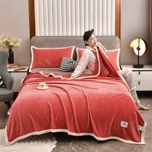Load image into Gallery viewer, Coral Fleece Multi-Functional Blanket Plain Milk Fiber Single Double Nap Blanket Flannel
