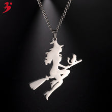 Lade das Bild in den Galerie-Viewer, 2x Halloween Xmas Christmas Gifts Decoration  Ladies Angel Stainless Steel Sweater Necklace Ornament

