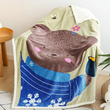 Load image into Gallery viewer, Berber Fleece Blanket Air Conditioning Blanket Sofa Blanket Thickened Children's Double-Layer Flannel
