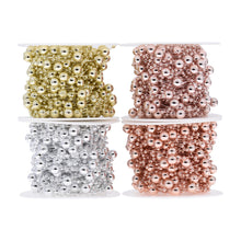 Load image into Gallery viewer, 2PCs Christmas Wedding Party Packing Materials 8£«3mm Gold Silver Plating Bead Necklace Strings
