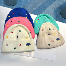 Load image into Gallery viewer, Warm Winter Knit Beanie Hats Rainbow Color Love Embroidered Wool Women Cycling Unisex
