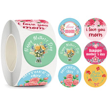 Load image into Gallery viewer, 2x500pcs Christmas Xmas Mother&#39;s Day Gift Flower HAPPY MOTHER&#39;S Day Sitcker Sticker Label tape
