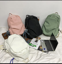 Lade das Bild in den Galerie-Viewer, Backpack Early High School Student Schoolbag Large Capacity Same  Lightweight Casual  Korean Style Solid Color
