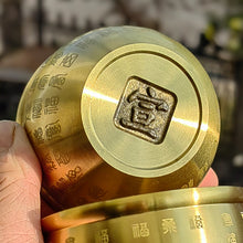 Load image into Gallery viewer, Ashtray Brass Laser Engraving Baifu Font Study Living Room Decoration Home Ashtray
