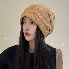 Lade das Bild in den Galerie-Viewer, Warm Winter Knit Beanie Hats Net Red Face Little Autumn Winter Ear Protection Big Head Circumference Fashion Toe Cap Unisex
