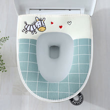 Load image into Gallery viewer, 3pcs soft Toilet Seat Cover Pads Summer Linen Four Seasons     Zipper
