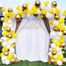 Load image into Gallery viewer, 114pcs Yellow White Balloon Garland Arch Set Baby Baptism Party Wedding Decoration

