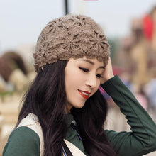 Load image into Gallery viewer, Warm Winter Knit Beanie Hats Women's Fashionable Korean Style Spring and Autumn Thin Lace Closed Toe Women Unisex
