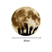 Lade das Bild in den Galerie-Viewer, 30cm Halloween Fluorescence Sticker Crow Death Ghost Hand Pumpkin Moon Show Window Decoration
