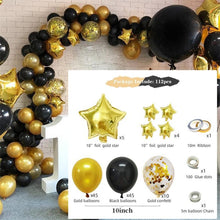 Load image into Gallery viewer, 112pcs Black Gold Five-Star Suit Graduation Season Party Decoration
