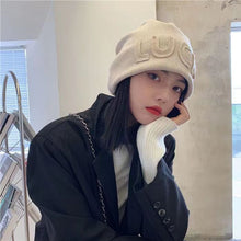 Load image into Gallery viewer, Warm Winter Knit Beanie Hats  Japanese Style Face-Looking Little Girl All-Match Earflaps Unisex
