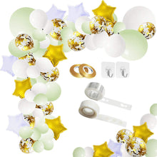 Lade das Bild in den Galerie-Viewer, 124PCs Macaron Blue Pink Balloon Set Five-Pointed Star Birthday Party Wedding Decoration
