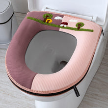 Load image into Gallery viewer, 3pcs Toilet Mat Cartoon Winter Thickened Fleece Toilet Seat Cover Four Seasons  Zipper
