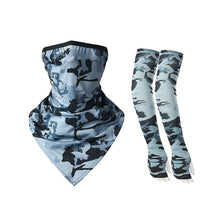 Load image into Gallery viewer, 1 Piece Triangular Binder 1 Pair Sleeves Sunscreen Ice Silk Bandana Set Summer Face Mask
