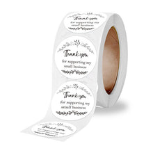 Load image into Gallery viewer, 2x500pcs Xmas Christmas  Stickers Roll Label Simple White Thank You  Business Gift Envelope Packaging
