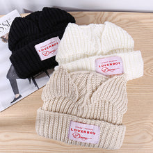 Lade das Bild in den Galerie-Viewer, Warm Winter Knit Beanie Hats New Double-Layer Wool with Ears Internet Celebrity Star Unisex
