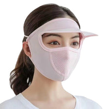 Load image into Gallery viewer, 2PCs Summer Face Cover Mask Sun Protection Full Face Ice Silk Dustproof and Breathable
