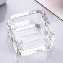 Lade das Bild in den Galerie-Viewer, Ashtray Straight Hair Crystal Glass  Large Small  Square Purple Creative Personality Ashtray
