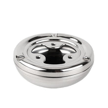 Load image into Gallery viewer, Ashtray Thickened Stainless Steel Ash Tray Lid Creative Trendy  Personalized Advertising round Ashtray
