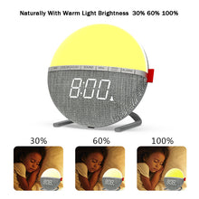 Load image into Gallery viewer, Smart Multi-Function Alarm Clock LED Display round Cloth Wrapper Colorful Color Changing Electronic Clock
