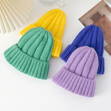 Load image into Gallery viewer, Warm Winter Knit Beanie Hats 2021 Korean Autumn and Winter  Light Board Strip Women Unisex
