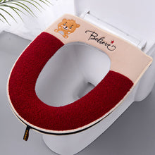 Load image into Gallery viewer, 3pcs Toilet Seat Cushion Household Extra Thick B Hle Plush Four Seasons
