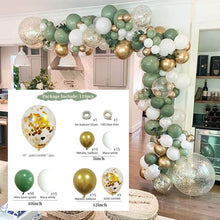 Load image into Gallery viewer, Party Wedding Birthday Celebration Balloons Decorationsins 119pcs Avocado Green
