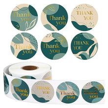 Load image into Gallery viewer, 2x500pcs Christmas Xmas Green Plant Thank You Sticker Gift Envelope Bouquet Stationery Decoration Label tape
