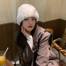 Load image into Gallery viewer, Warm Winter Knit Beanie Hats Solid Color Elegant Plush Women's Autumn and Winter Warm Korean Style Unisex
